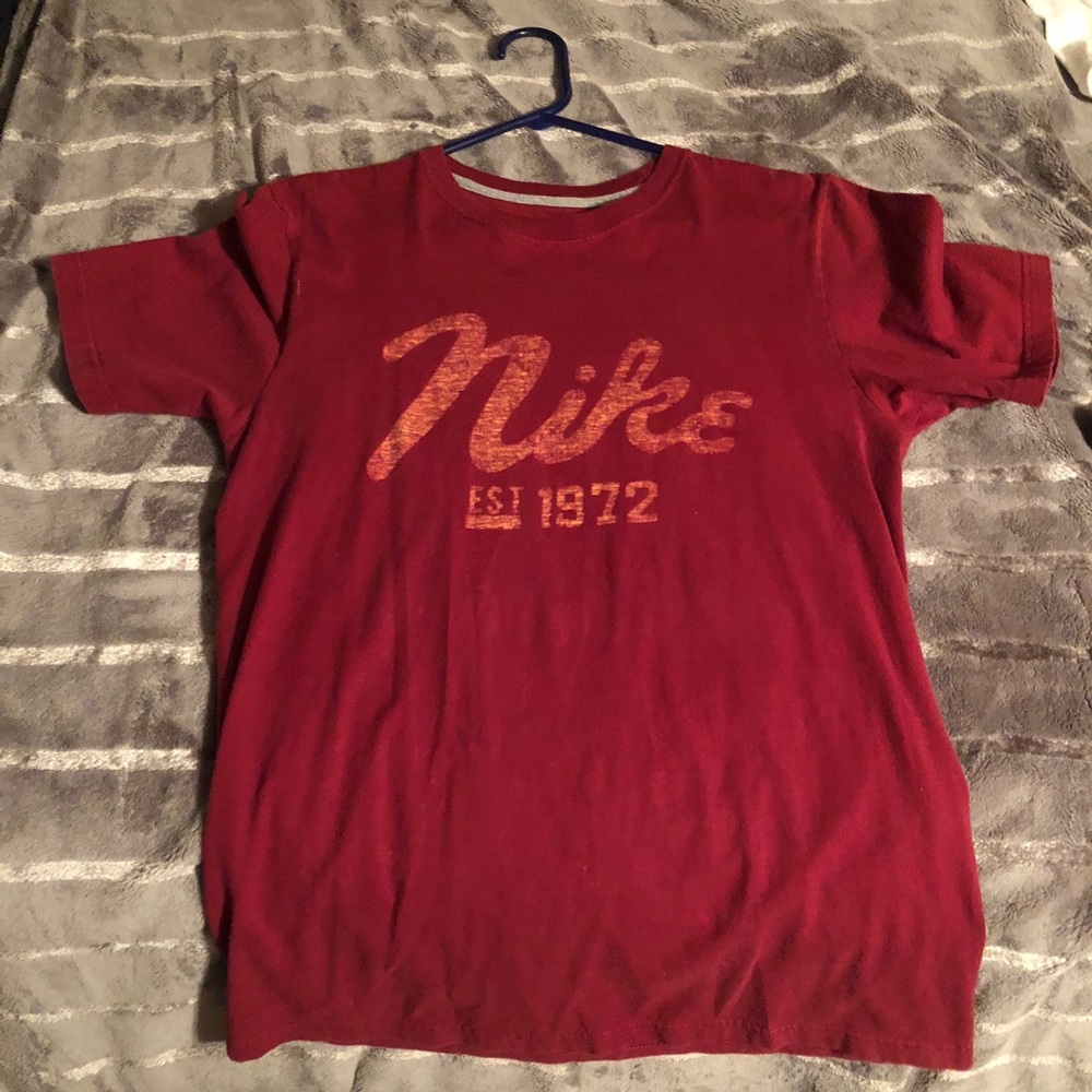 Red Nike shirt